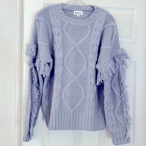 Boutique fringed sweater. Size med. EUC